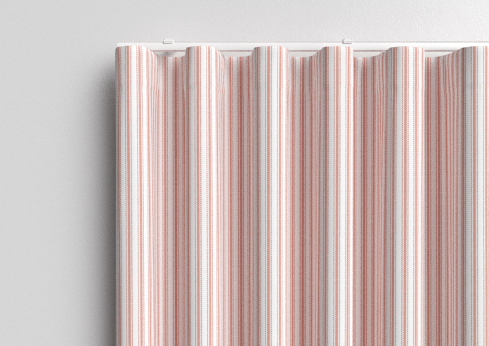 Lace Stripes, Coral - Made to Measure Curtains - Image 13